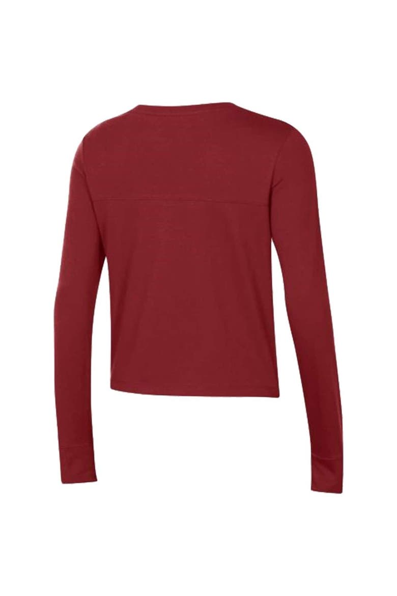 Women's Under Armour Garnet South Carolina Gamecocks Vault Cropped Long Sleeve T-Shirt, Alternate, color, Garnet