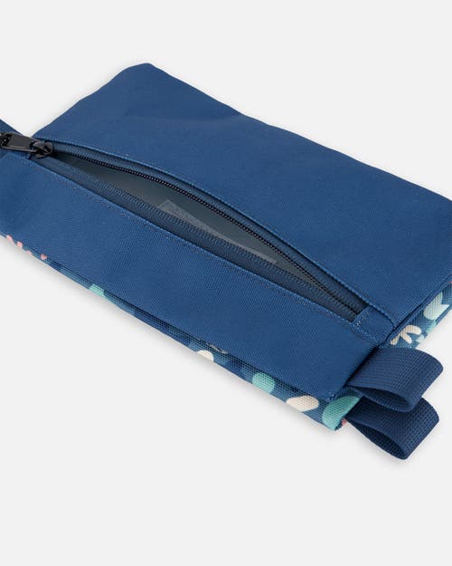Deux Par Deux Double Pencil Case Cat In Green