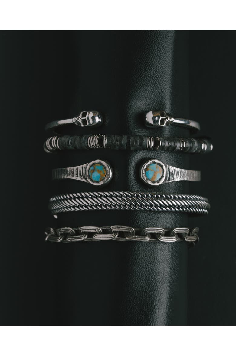 Avalon Turquoise Silver Bracelet, Alternate, color, Turquoise