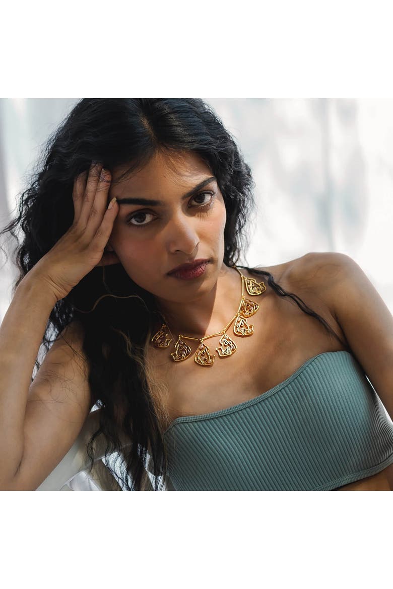 SAMA NECKLACE, Alternate, color, Gold Plated