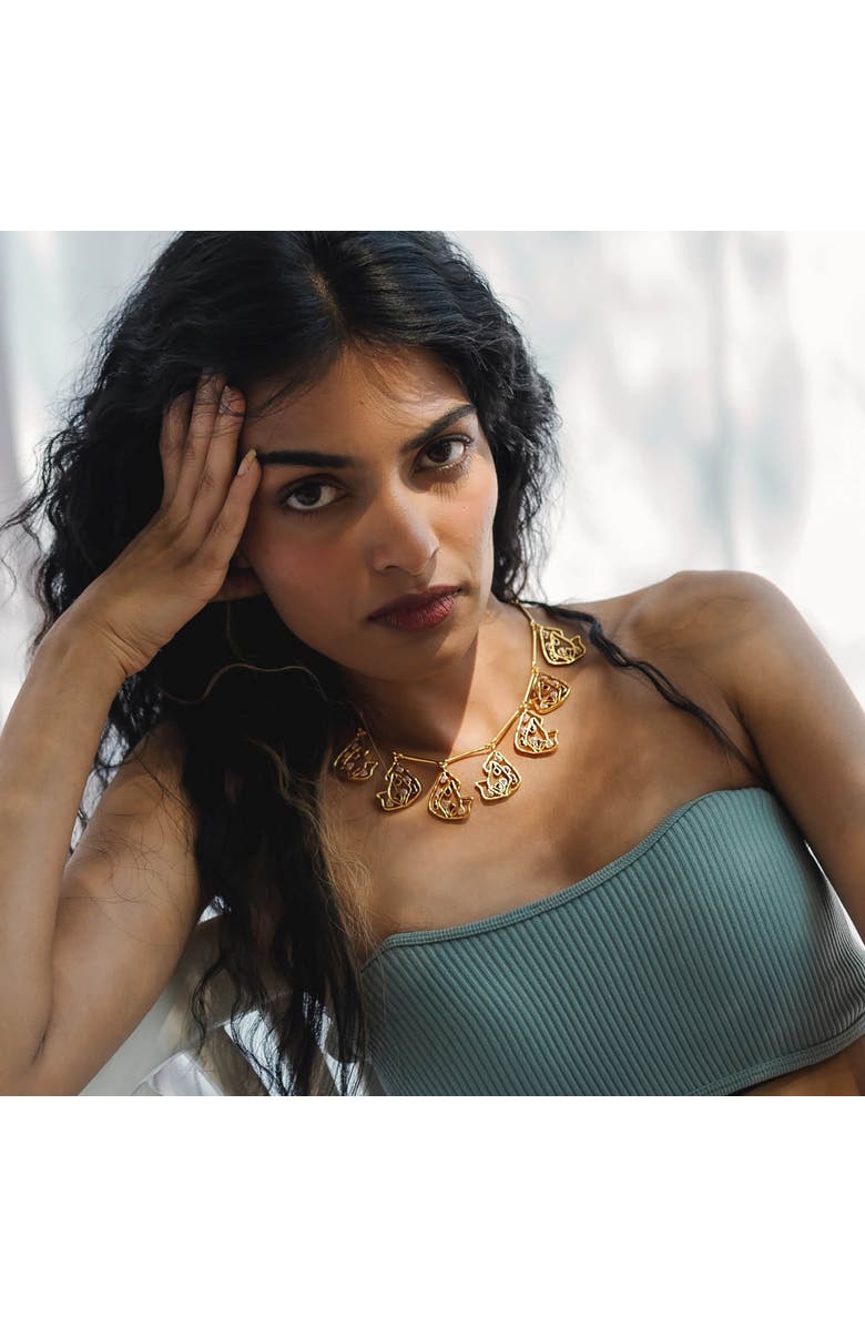 Dhwani Bansal SAMA NECKLACE, Alternate, color, Gold Plated