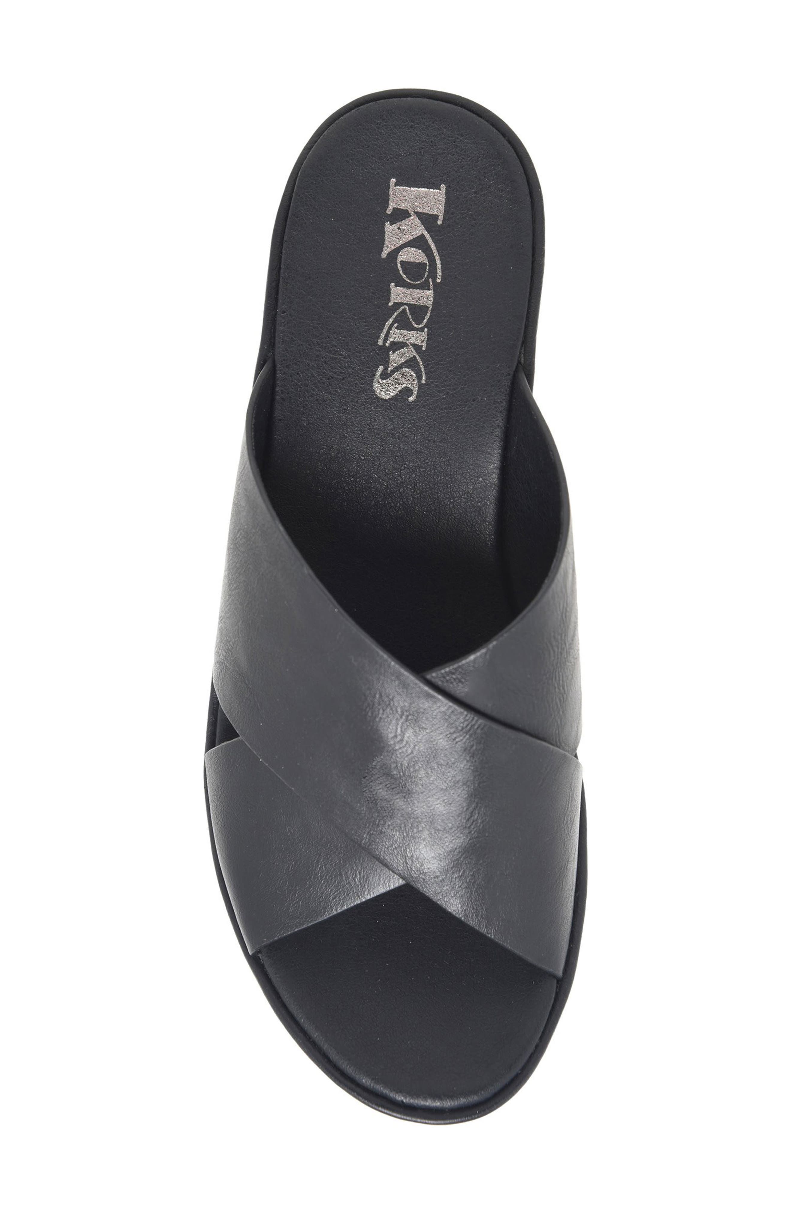 KORKS Madera Wedge Sandal, Alternate, color, Black