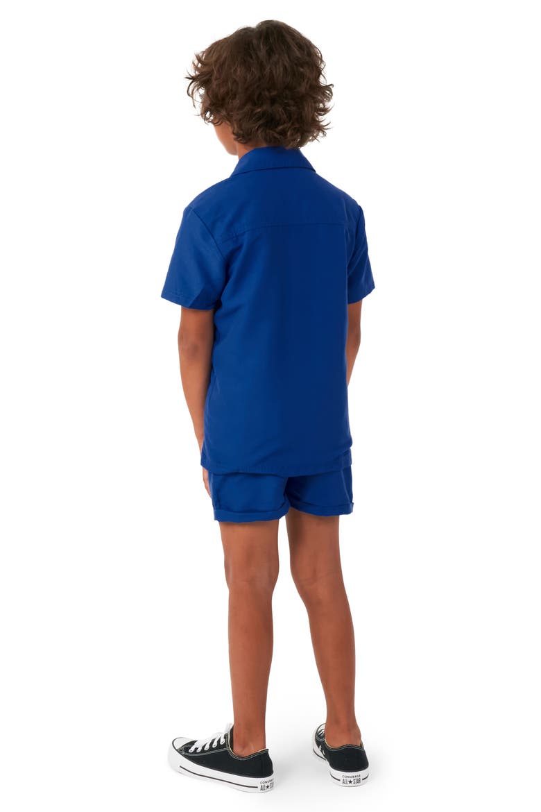 Kids' Navy Royale Camp Shirt & Shorts Set, Alternate, color, NAVY