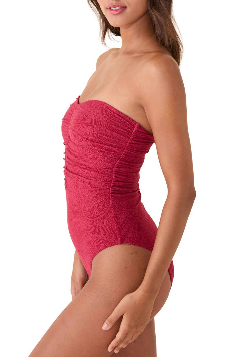 Pana Strapless One-Piece Swimsuit, Alternate, color, PAPRIKA