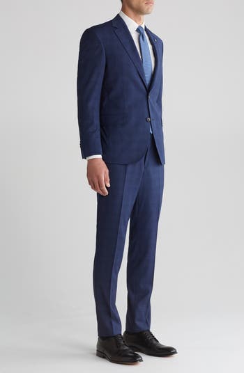 Jay Slim Fit Plaid Wool Suit
