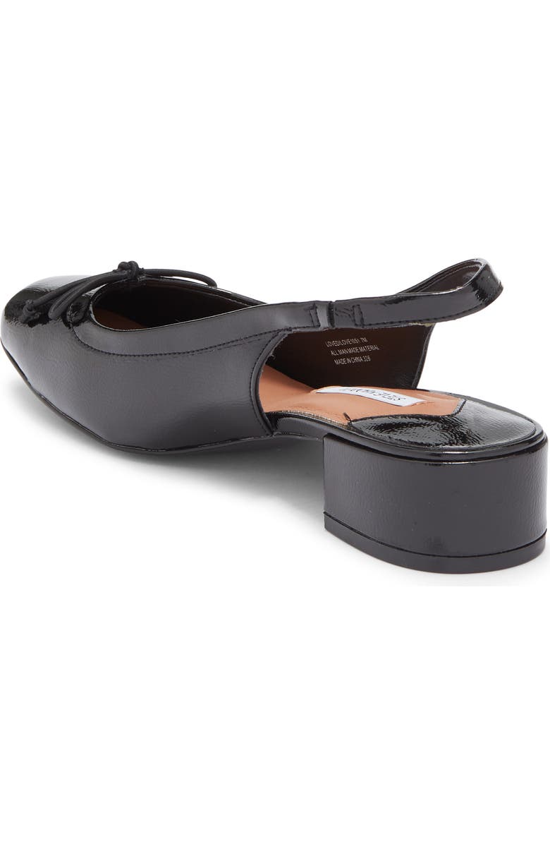 Steve Madden Loved Square Toe Patent Leather Slingback Pump, Alternate, color, Black Crinkle Patent