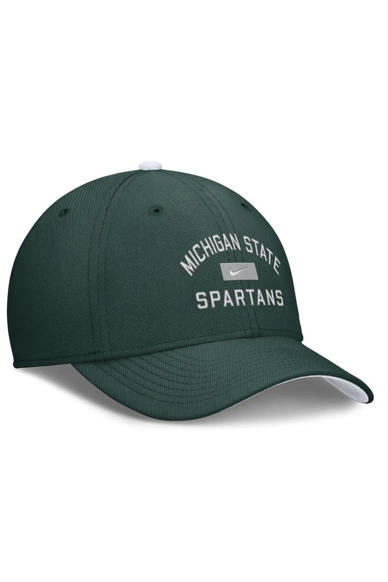 Men's Nike Green Michigan State Spartans Primetime Rise Swoosh Flex Hat, Alternate, color, Green