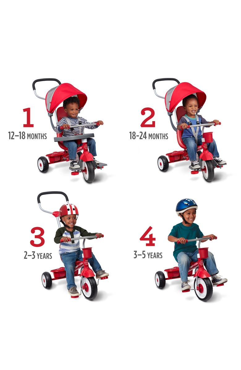 Radio Flyer 4-1 Stroll 'N Trike, Alternate, color, Red