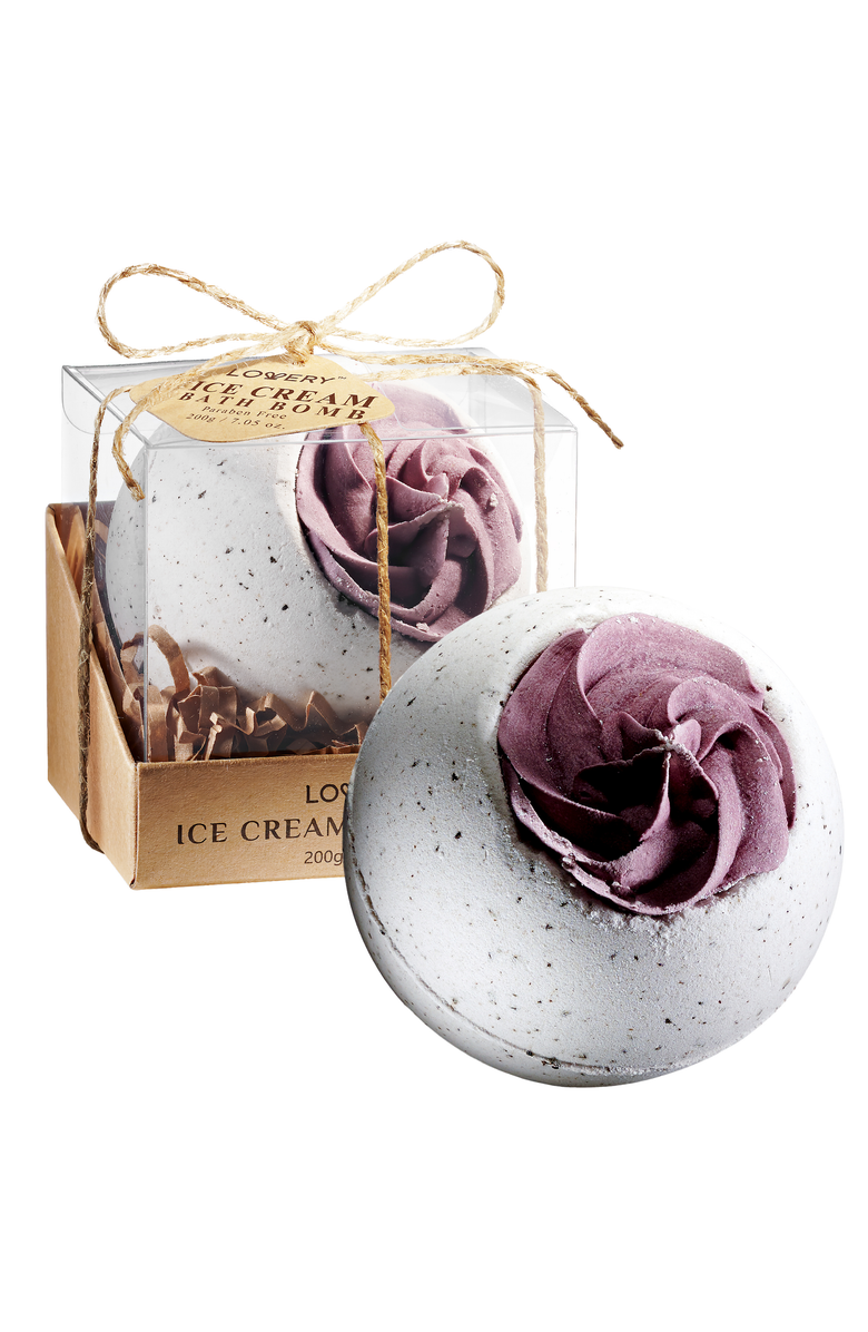 Lovery Ice Cream Handmade Bath Bomb, Alternate, color, 
