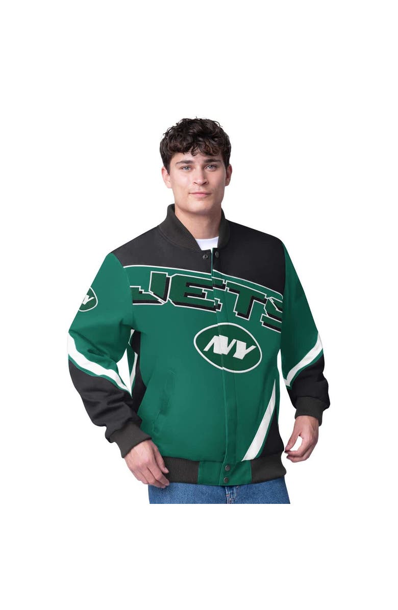 G-III Extreme Men's G-III Extreme Green New York Jets Maximum Racing Full-Snap Jacket, Main, color, Green