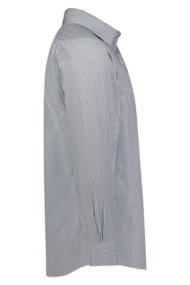regent fitted dress shirt Brooks Brothers Thomas Mason Regent Fit 15.5 36 Blue White Striped Shirt Italy