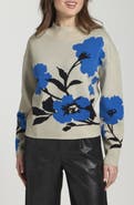 APNY Floral Mock Neck Sweater