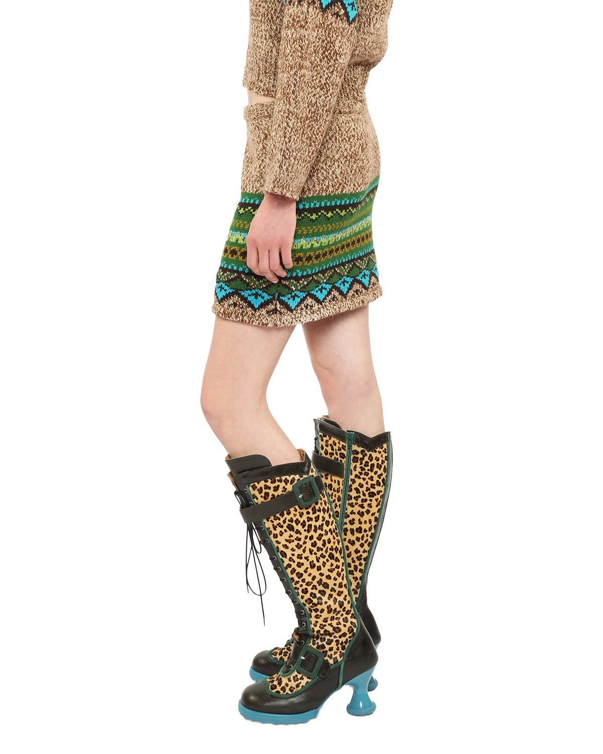 Fair Isle Mini Skirt - image 2