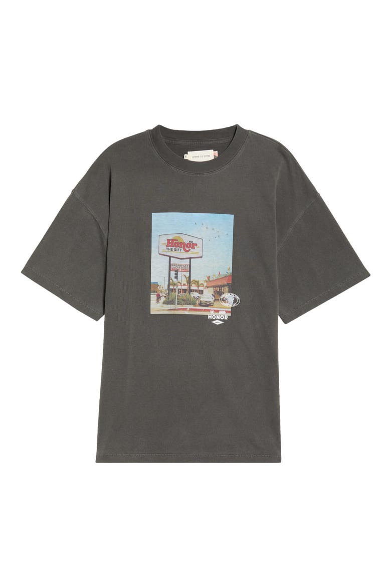 Dining Cotton Graphic T-Shirt, Alternate, color, BLACK