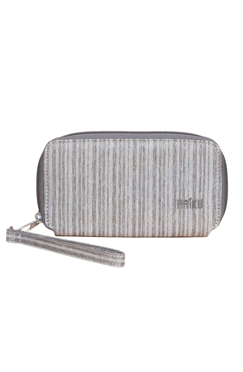 HAIKU Intrepid RFID Blocking Wristlet, Main, color, Gray Poplar