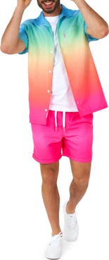 OppoSuits Funky Fade Summer Shirt & Shorts Set