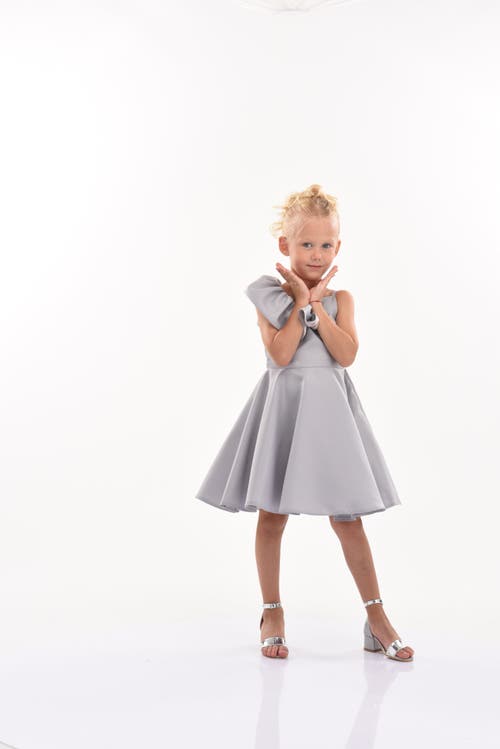 Tulleen Ruffle-detail One-shoulder Dress In Silver