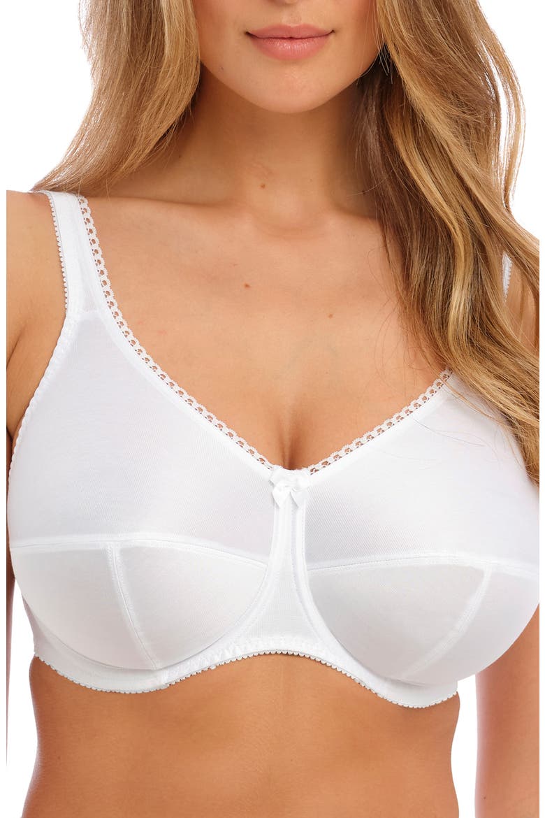 Smooth Cup Underwire Bra, Main, color, WHITE