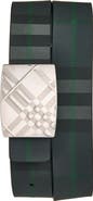 Burberry Reversible Check Engraved Buckle Belt
