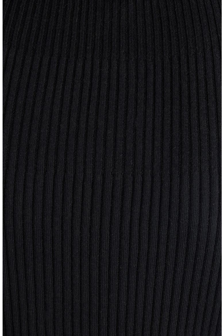 Solar Light Short Sleeve Cotton & Merino Wool Rib Sweater, Alternate, color, BLACK