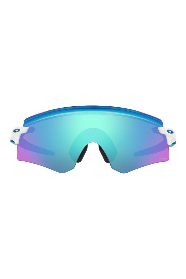 Encoder 136mm Prizm™ Rimless Wrap Shield Sunglasses, Main, color, POLISHED WHITE/ PRIZM SAPPHIRE