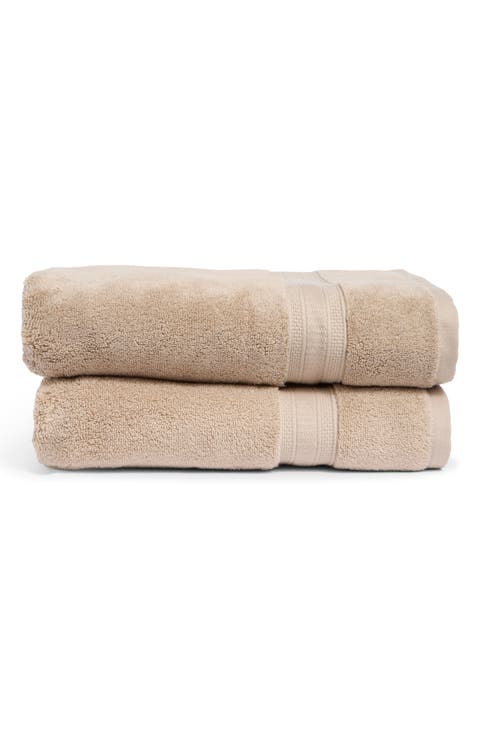 Zero Twist 2-Pack Cotton Bath Towels