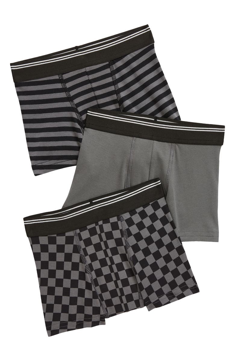 Nordstrom Kids' Assorted 3-Pack Stretch Cotton Boxer Briefs, Main, color,
