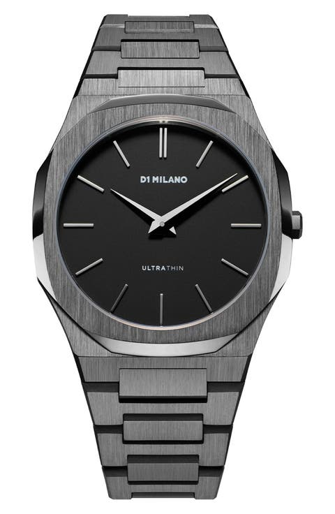 D1 MILANO Monochrome Purple MO-05N Quartz Used Watch Soft