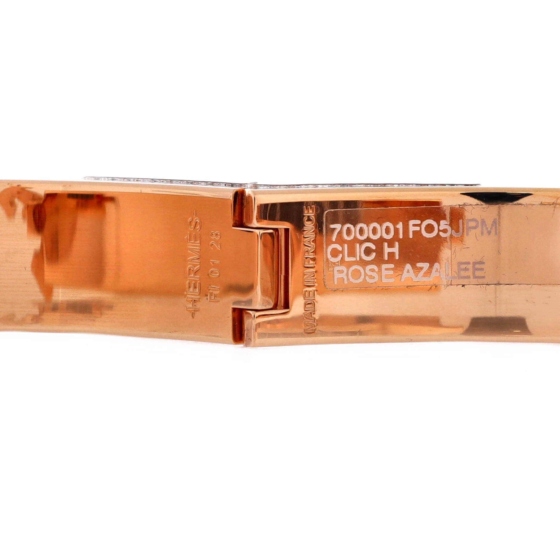 Pre-Owned Hermes Clic H Bracelet Enamel Narrow, Alternate, color, Purple