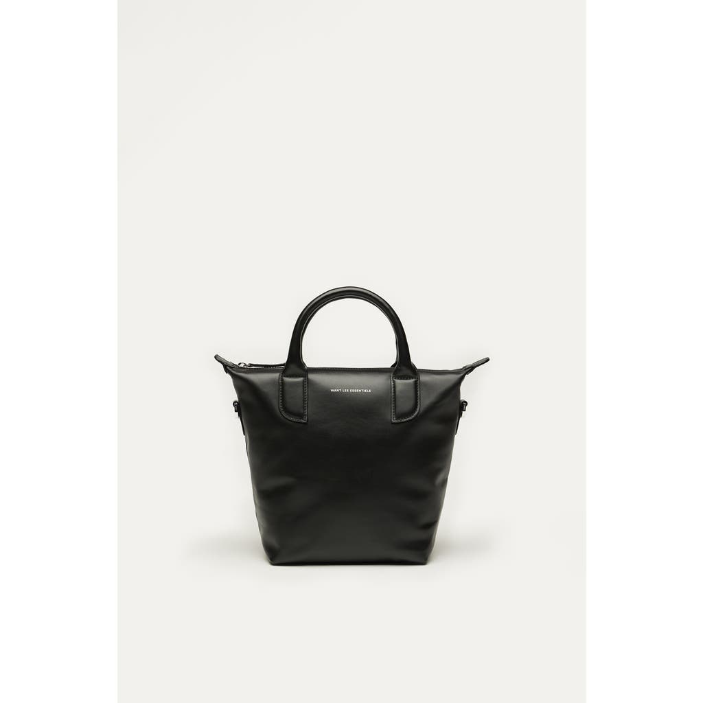 Want Les Essentiels De La Vie Want Les Essentiels Petit O'hare Smooth Leather Tote In Black