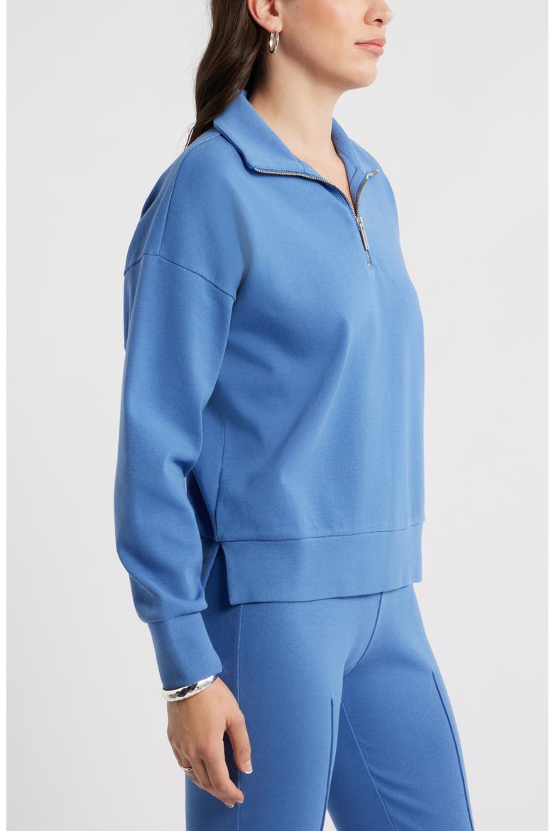 Half Zip Sweatshirt, Alternate, color, BLUE GLORY