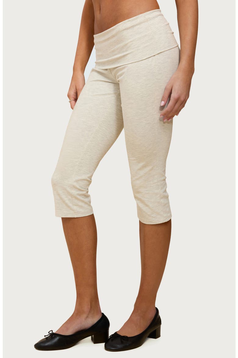 Rocio Foldover Capri Pants, Alternate, color, LIGHT-GRAY-MELANGE