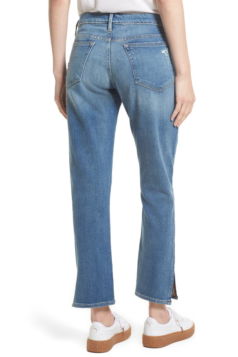 Le Boy Zip Hem Crop Jeans (Nordstrom Exclusive), Alternate, color, PICADILLY