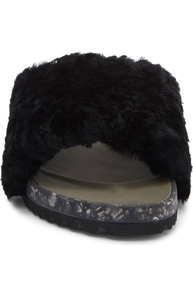 FLEKS San Ysidro Genuine Shearling Slide Sandal, Alternate, color, Raven