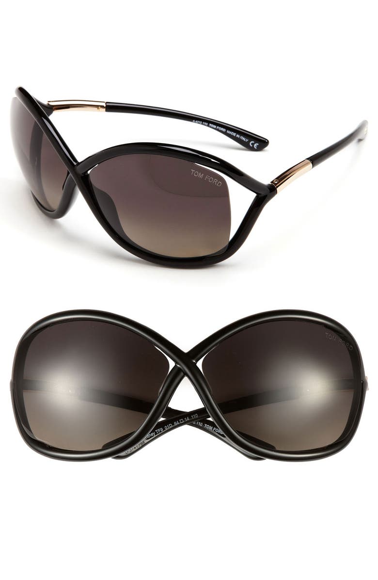 TOM FORD Whitney 64mm Oversize Polarized Sunglasses, Main, color,