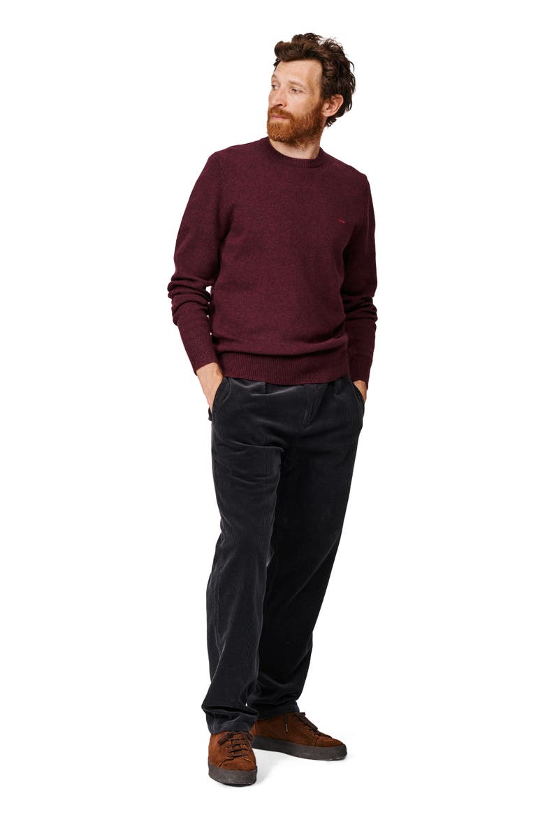 Westbourne Crew Neck Merino Sweater, Alternate, color, Port