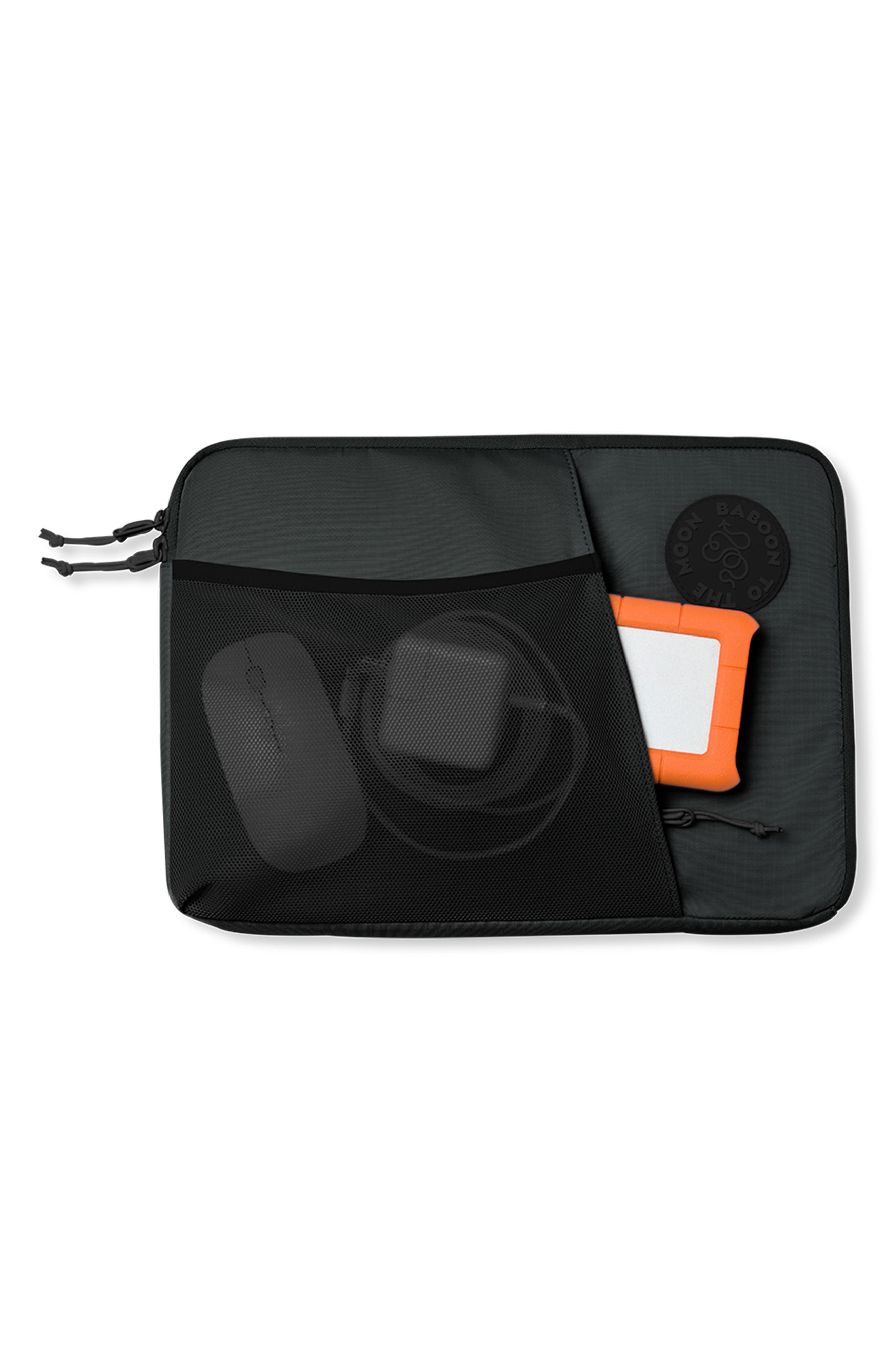 Baboon to the Moon Laptop Case, Alternate, color, Black/ Grey