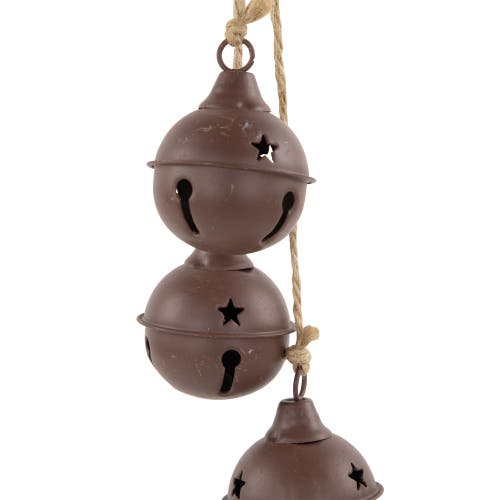 Northlight Cascading Christmas Jingle Bell Ornaments In Brown