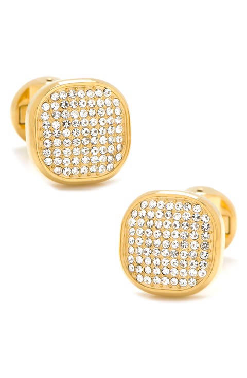 Pavé Goldtone Cuff Links