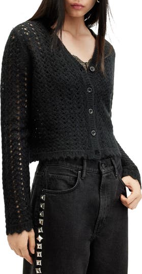 カーディガン VIVIAN OPEN STITCH V-NECK CARDIGAN | VIVIAN オープン ステッチ Vネック カーディガン レデ カーディガン VIVIAN OPEN STITCH V-NECK CARDIGAN | VIVIAN