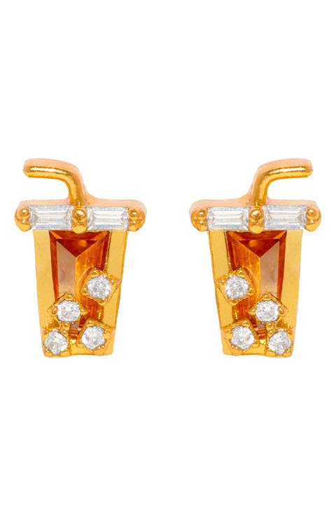 Iced Coffee Stud Earrings