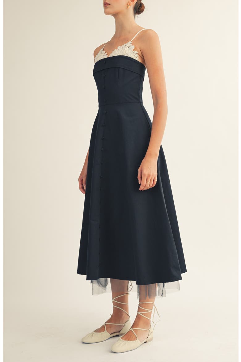 Cielle Midi Dress, Alternate, color, NAVY