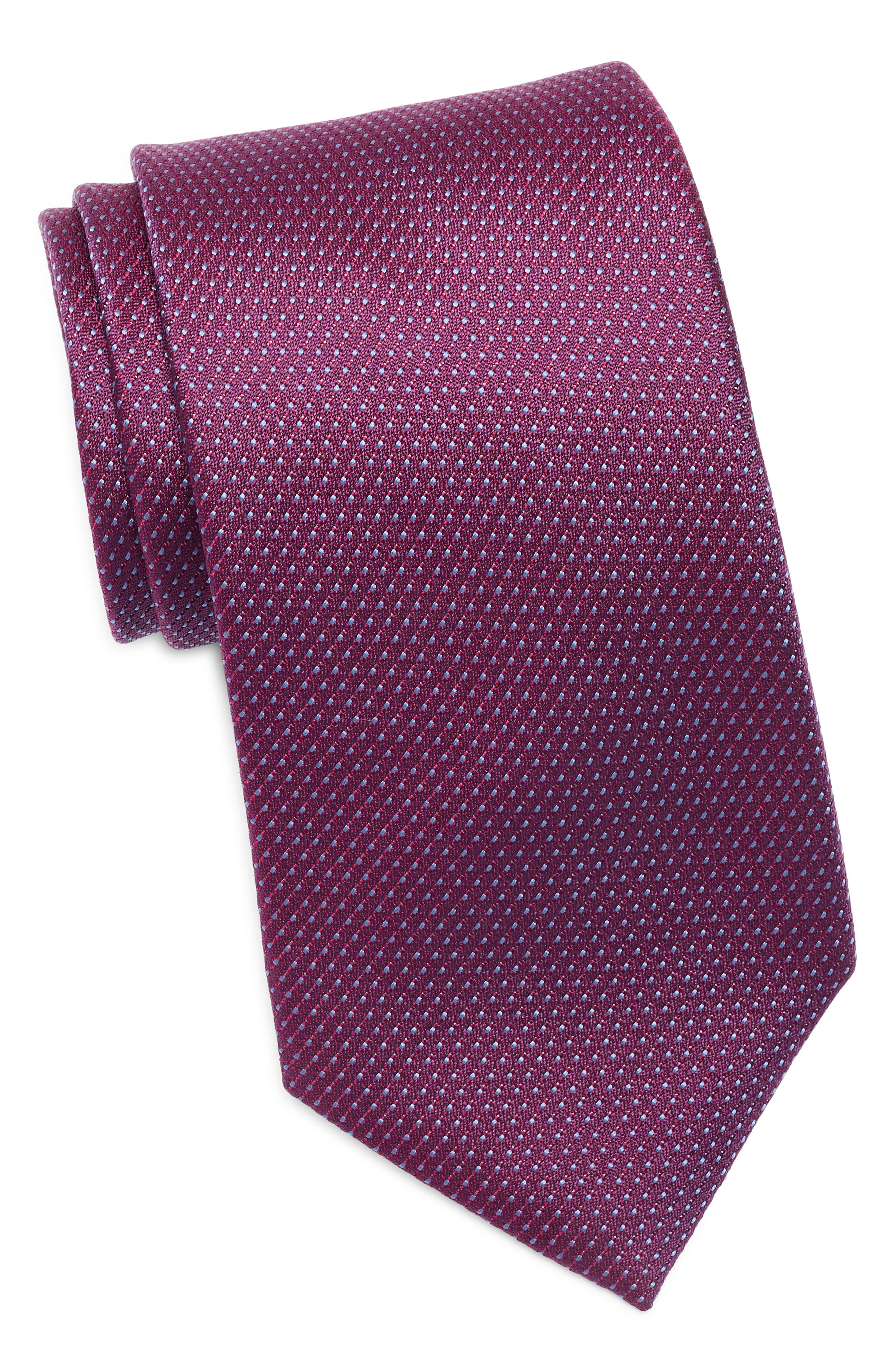 Duchamp Micro Dot Jacquard Silk Tie