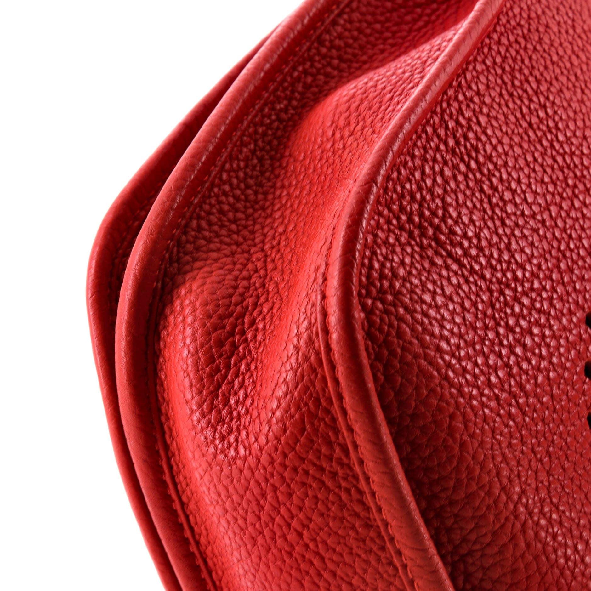 Pre-Owned Hermes Evelyne Bag Gen III Clemence PM, Alternate, color, Rouge Casaque