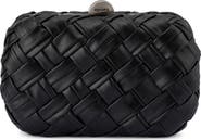 Olga Berg Haven Woven Faux Leather Frame Clutch