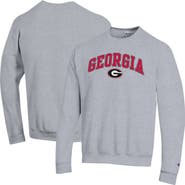 Champion Men's Champion Heather Gray Georgia Bulldogs Arch Over Logo Pullover Sweatshirt