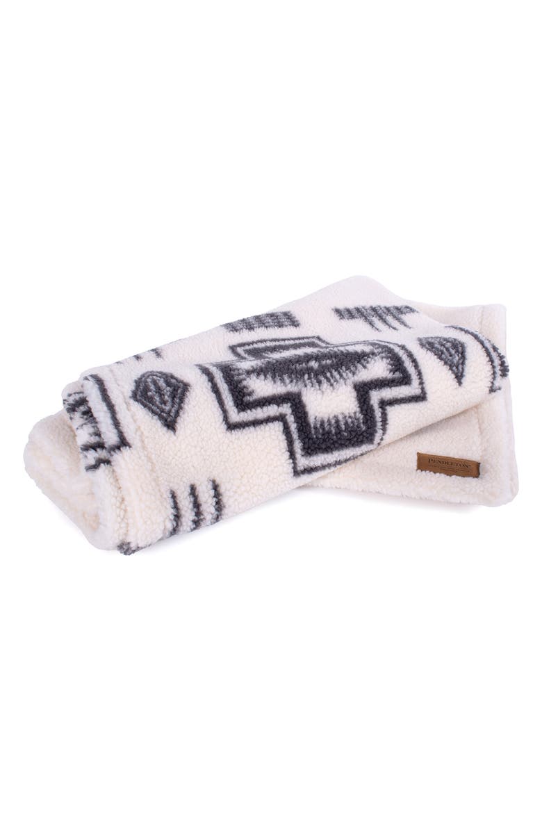 Pendleton High Pile Fleece Crate Blanket, Alternate, color, Harding Tonal Natural