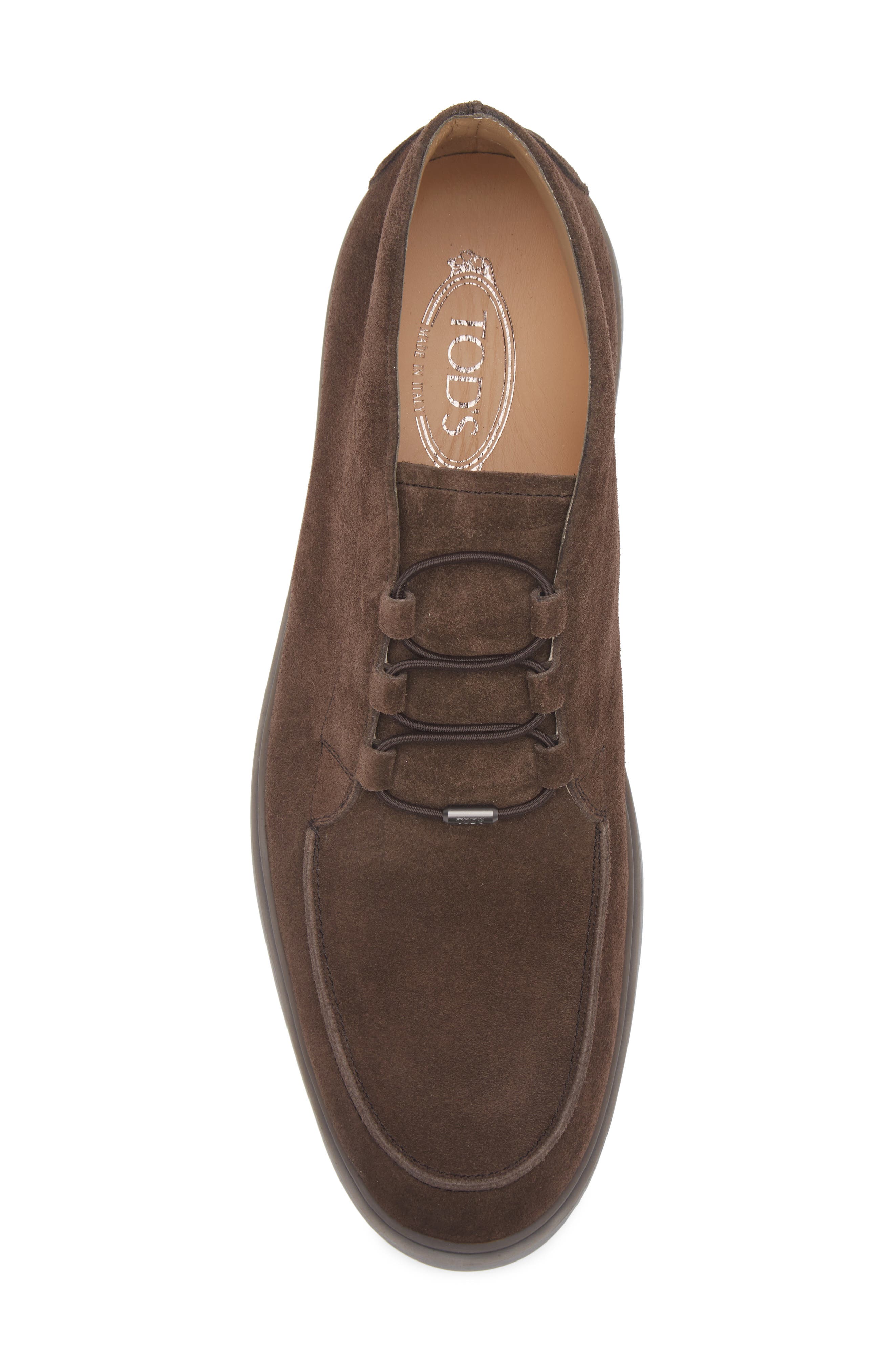 Tod's Apron Toe Suede Chukka Boot, Alternate, color, Testa Moro