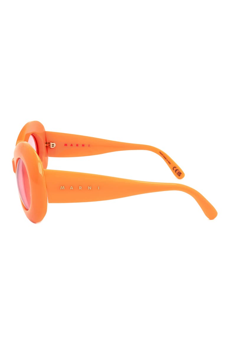 58mm Round Sunglasses, Alternate, color, ORANGE / TEAL