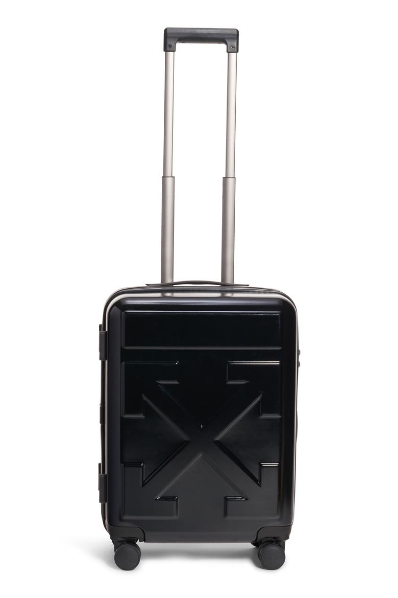 Arrow 21-Inch Hard Side Trolley Wheeled Suitcase, Main, color, BLACK